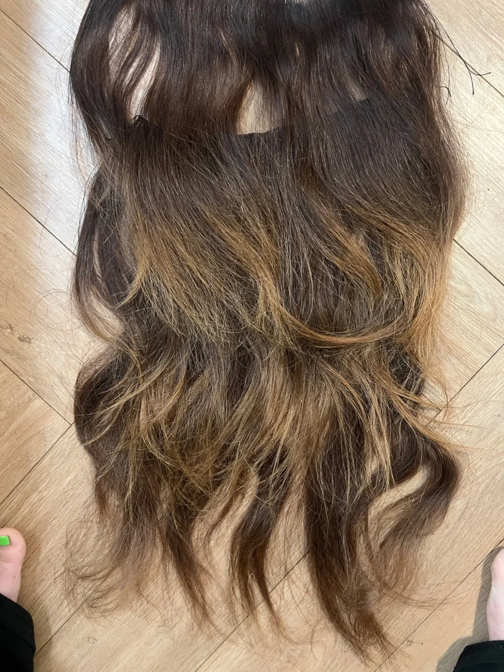 BELLAMI Dark Brown to Light Brown Ombre Clip-In Fringe Pieces